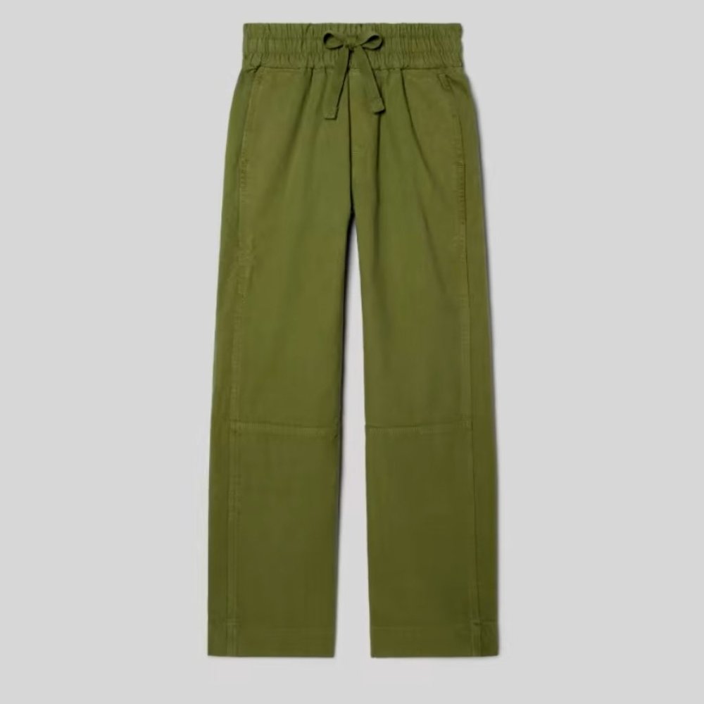 Everlane Canvas Organic Cotton Pull-On Pant, Forest Green